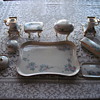 Lovely handpainted porcelain dresser set