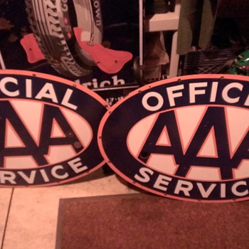AAA 2 sided Neon Porcelain with ORANGE outline - Signs