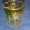 Art glass tumblers with applied gold gilt