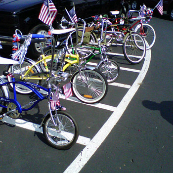Some of My Collection of Bikes on display for a local Parade.