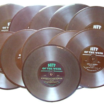 1930-1932 "Hit Of The Week" 78 rpm Records Made of Durium