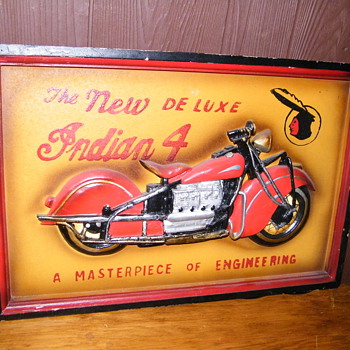 Indian 4 motorcycle sign - Signs