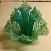 STUNNING & VERY RARE FENTON EMERALD GREEN OPALESCENT HOBNAIL EPERGNE
