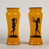 pair of bohemian tango vases