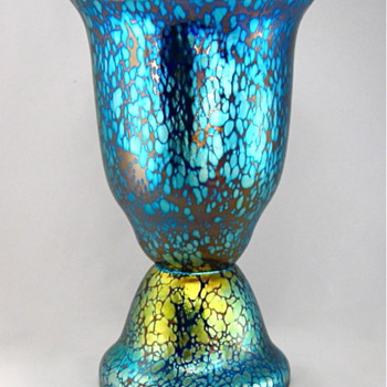 Deco Era Loetz Cobalt Papillon - Art Glass