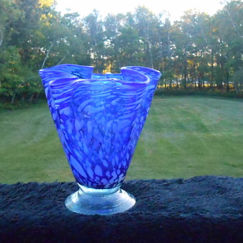 Large Murano Handkerchief Vase - Art Glass