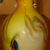 Amberina Meets Milk Glass