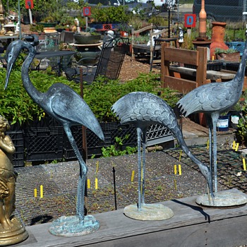 Three metal Garden Cranes - Animals