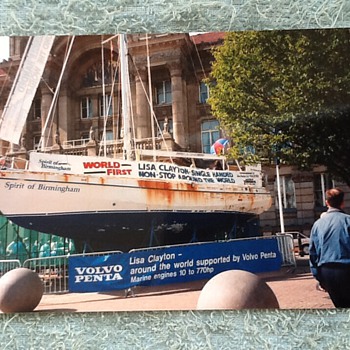 1995-Birmingham-Lisa Clayton -world boat tour-worlds first. - Photographs