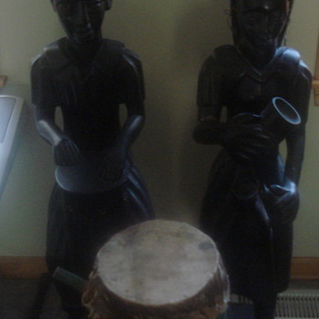 Unknown Haiti Figures and drum - 1930s