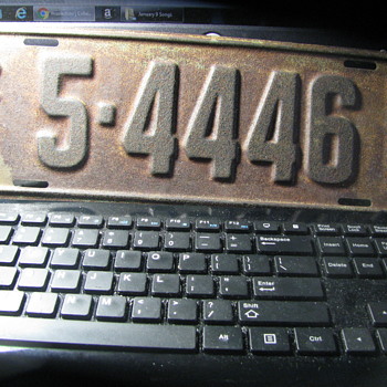 1927 licence plate from South Dakota - Signs