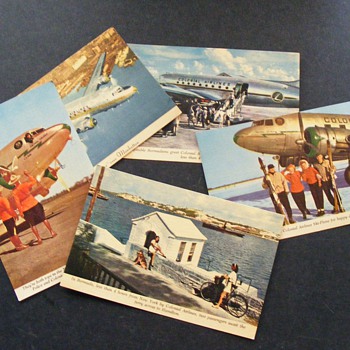 Colonial Airline Postcards - Advertising