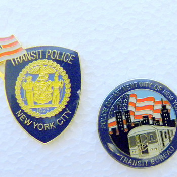 New York Transit Police Pins - Railroadiana