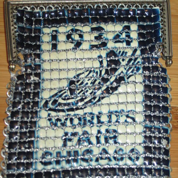 1934 Chicago World's Fair Witing and Davis mesh purse. 