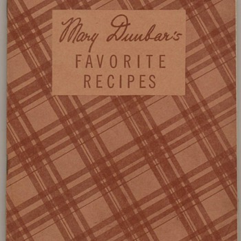 1936 - Mary Dunbar's Favorite Recipes - Jewel Tea Co.