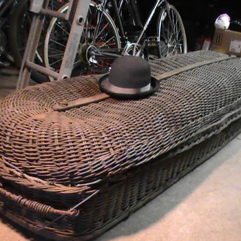 Wicker casket 1800's.
