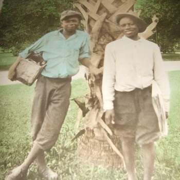 Hand tinted photograph of African American youth workers c. 1920 - Photographs