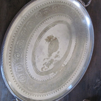  1884 Elkington Silver (on Copper) Platter  - Sterling Silver