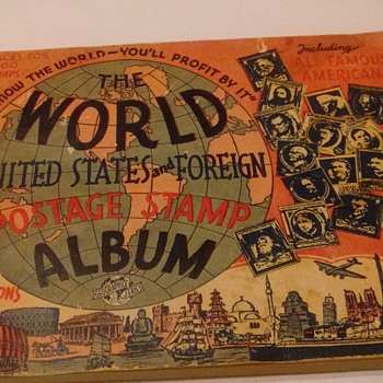 WORLD US AND FOREIGN POSTAGE STAMP ALBUM - Stamps