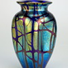 Loetz Cobalt Pampas circa 1898 production # 7499