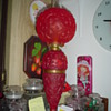 Red Satin GWTW lamp