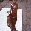 FOLK ART HAND CARVED MAN & WOMAN