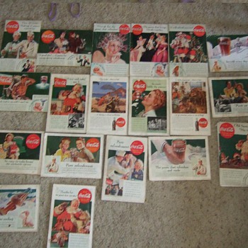 Pre 1945 coca cola National Geographic Magazine ads w/ magazine.