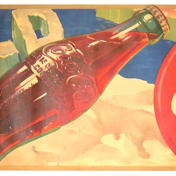 1941 Coca-Cola Fiber Banner - Coca-Cola