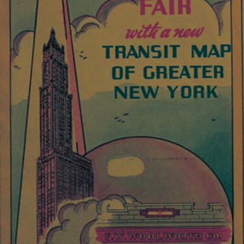 Map of the 1939 New York World's Fair, Compliments of Woolworth's - Paper