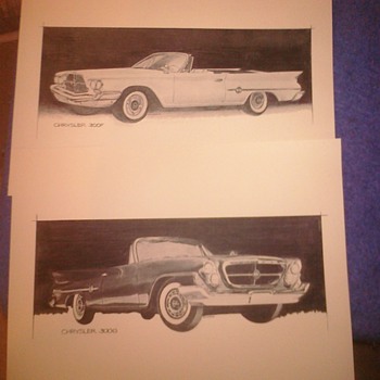 Chrysler promotional sketches...Unsure of history