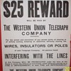 Western Union Telegraph Warning Poster