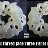Jade - Three Carp Fish Pendent 