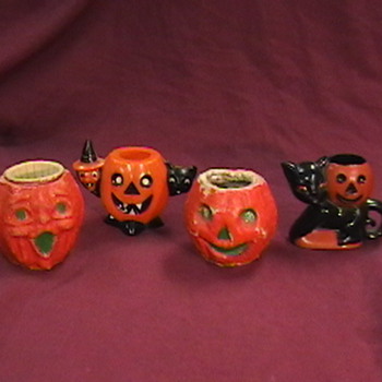 Vintage Halloween Candy and Nut Holders