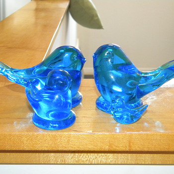 Bluebirds of happiness - Art Glass