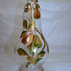 Harrach Crystal vase with gildcd pears. 