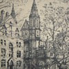 Etching~Yale's Battell Chapel, 1914~Signed HML