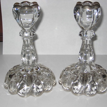 Candle Sticks crystal/sterling overlay