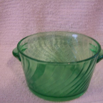 Small Dark Green Bowl - Glassware