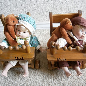 Antique Procelain Boy & Girl - Dolls