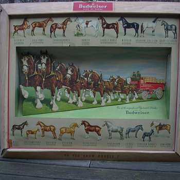 unknown year Budweiser large 3D cardboard sign