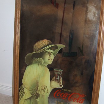 Antique frames from Europe, antique coca0cola mirrors and cooler