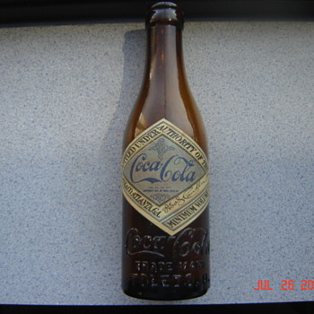 1913-1917 Coca Cola Label Bottle, Toledo