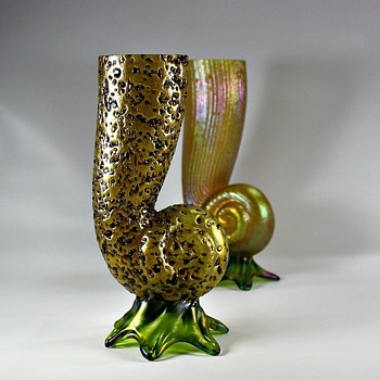 Kralik Cornucopia Vase - Art Glass