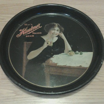 1915 Huebner Beer Tray - Breweriana