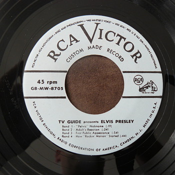Elvis Presley "TV Guide presents Elvis Presley" blue RCA label