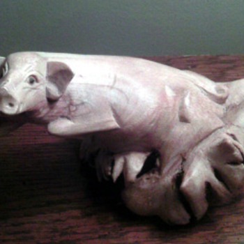 weird looking pig and fish 