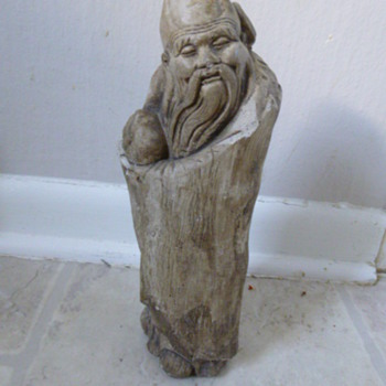 OLD Chinese rock carved man