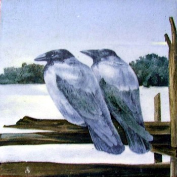 My old english or american "crow" tiles. - Art Pottery