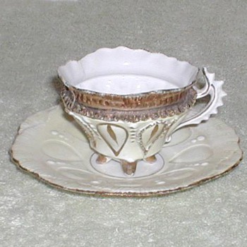 Fancy demitasse cup & saucer