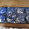 Blue & White Graniteware Muffin Pan